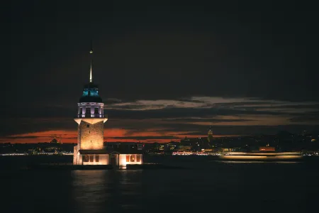 Pont urbain au coucher image libre de droit