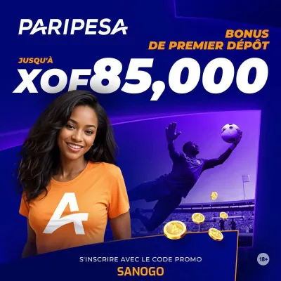 Bonus de bienvenue PariPesa pour paris sportifs